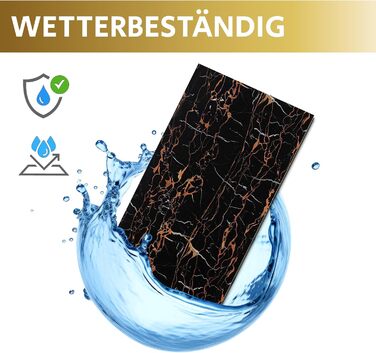 Стінові панелі AS Country Stone під мармур 60x120 см ПВХ-облицювання стіни з пластикових панелей для кухні, ванної кімнати тощо Панель кухонного фартуха (4 шт., Драган)