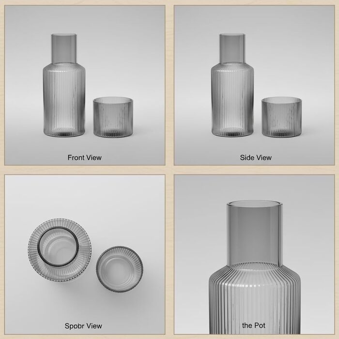 Набір скляної графіну з чашкою 1 л AOSEE