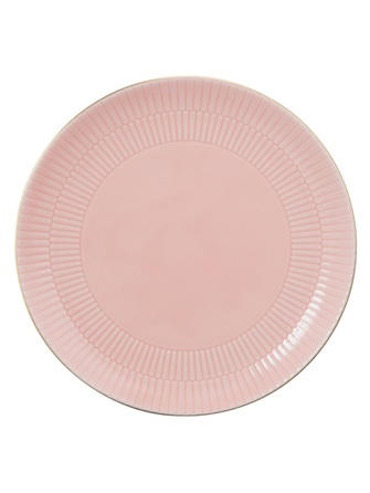 Обеденная тарелка 27,5 см, розовая с золотистым ободком Amina Rose Goldrand Seltmann Weiden
