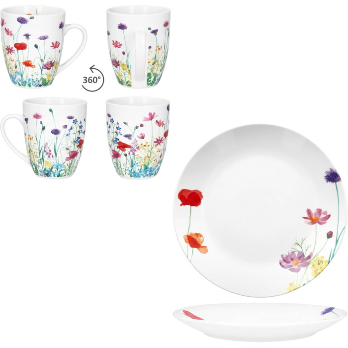 Сніданковий набір з 12 предметів на 6 осіб MamboCat