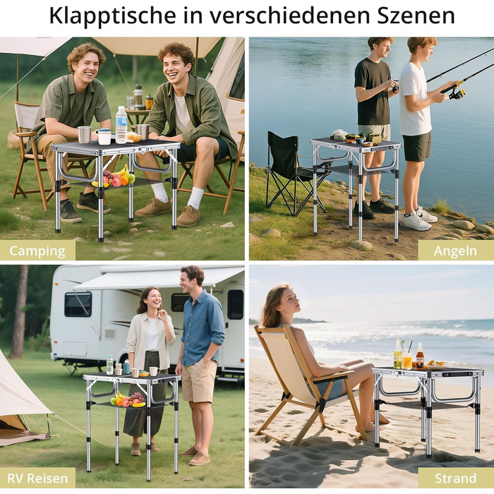 Сложный серый кемпинговый столик Anbte