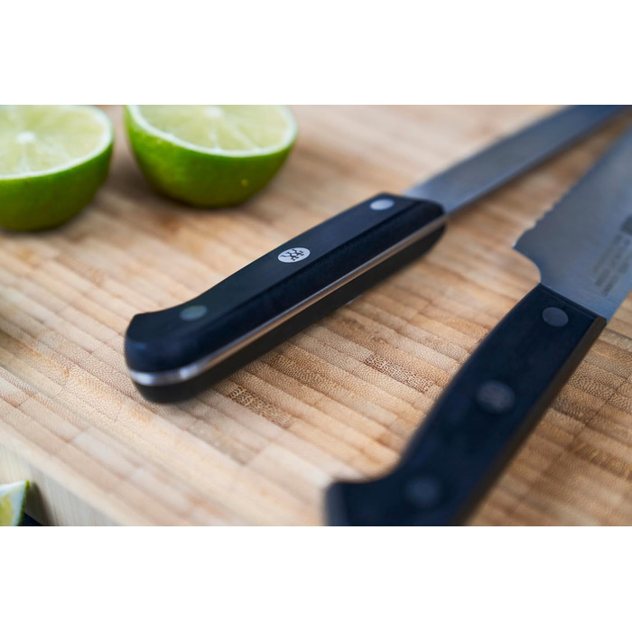 Набір з 5 ножів з ножицями та заточуючим блоком коричневий Gourmet Zwilling