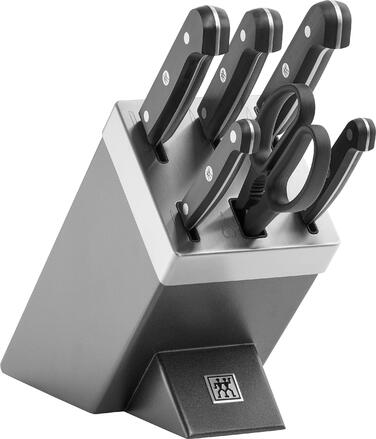 Набор из 5 ножей с ножницами и затачивающим блоком, серый Gourmet Zwilling