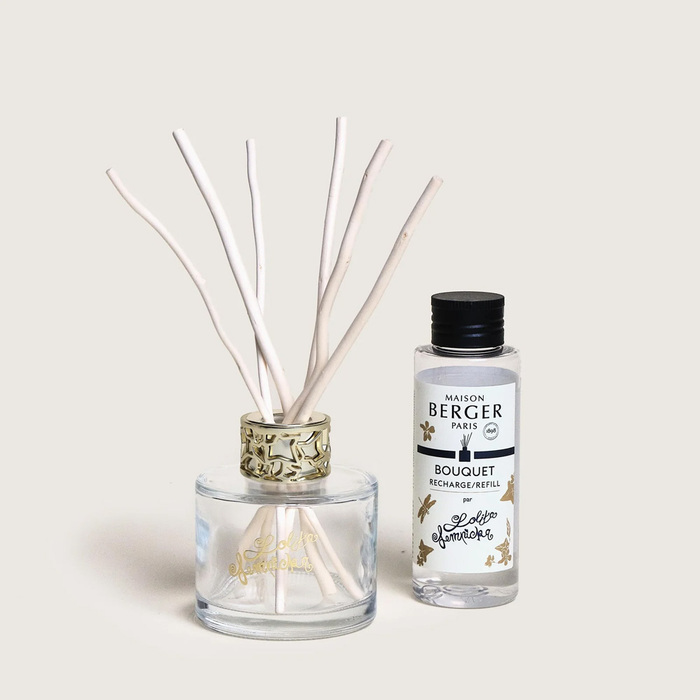 Набір Maison Berger Paris: дифузор LOLITA LEMPICKA прозорий, 100 мл + Наповнювач з ароматом LOLITA LEMPICKA, 90 мл та спрей з ароматом LOLITA LEMPICKA, 50 мл