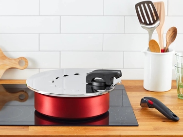 Tefal Кришка із захистом від розбризкування Ingenio, 20-28см, нержавіюча сталь, пластик