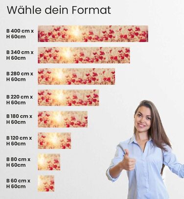 Самоклеючий кухонний фартух - матовий, жорстка бризкозахисна плівка як доступна альтернатива склу, легке встановлення та очищення - висота 60 см - Дизайн Чорна кам&39яна стіна 80 x 60 см (Червона квітка, Ш 400 см x В 60 см, 0,2 мм)