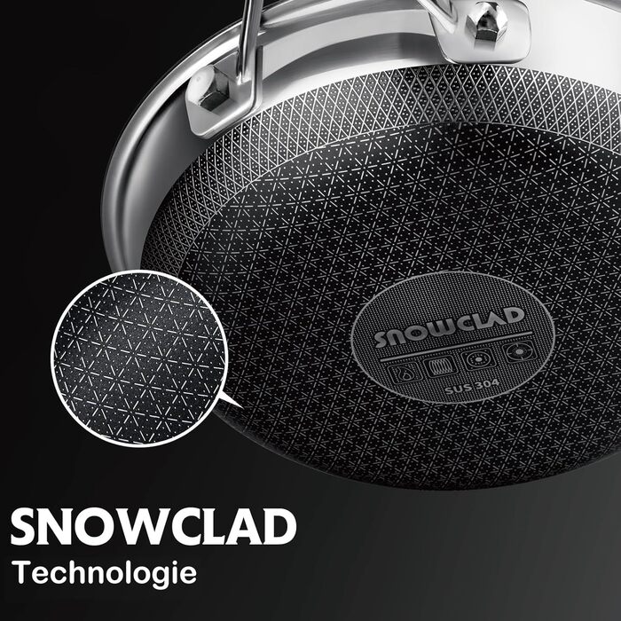 Набор из 3 сковород 20, 24 и 28 см SNOW CLAD