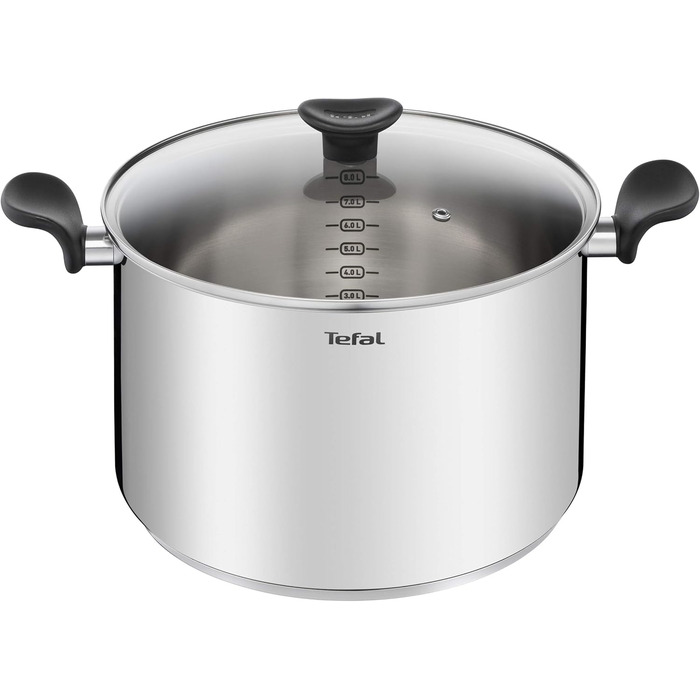 Кастрюля 10,4 л из нержавеющей стали со стеклянной крышкой 28 см Primary Tefal