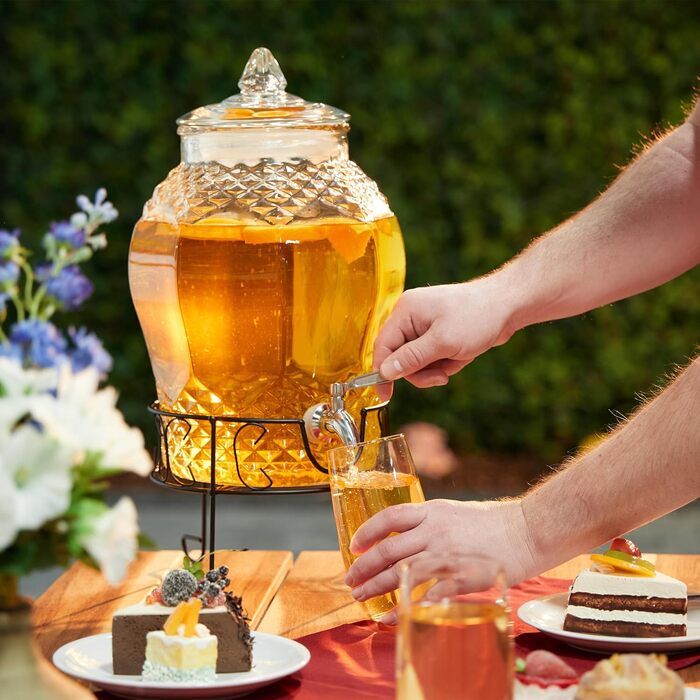 Диспенсер для напитков с стойкой 8 л Relaxdays