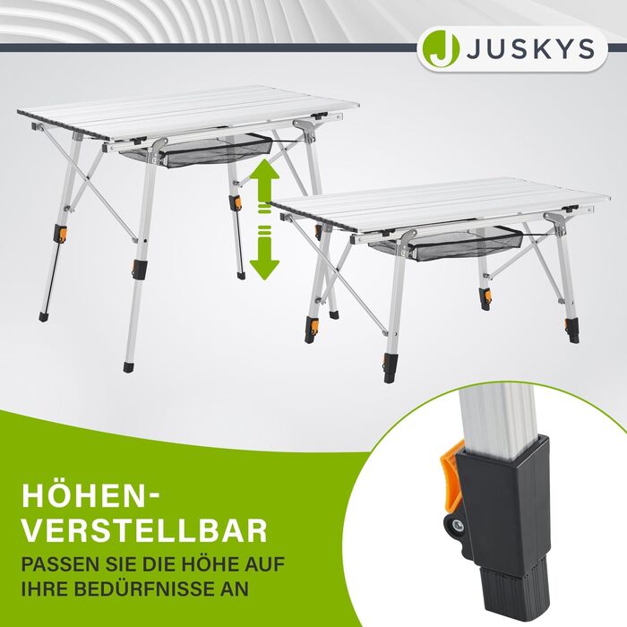 Складной алюминиевый стол 90x52 см Juskys