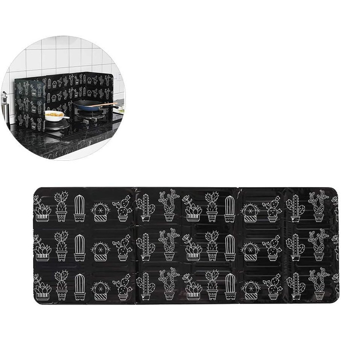 Складаний бризкозахисний екран для плит 84,5 х 32,7 см QCSTORE