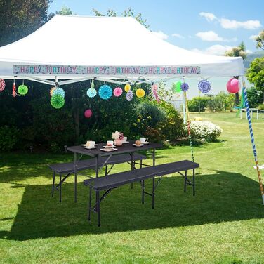 Складной стол 118 х 60 х 74 см Relaxdays