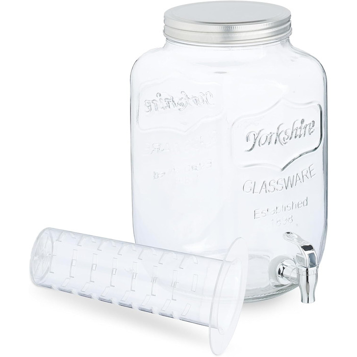 Диспенсер для напоїв з краном 4 л Relaxdays