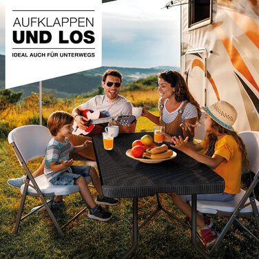 Складной стол 180x75 см антрацит tillvex