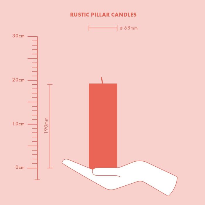 Свічки Bolsius Rustic Pillar - Оливково-зелені - Набір з 4 шт. - Декоративні побутові свічки - Час горіння 60 годин - Без запаху - Натуральний рослинний віск - Без пальмової олії - Оливково-зелені (19 x 7 см, темно-червоні)