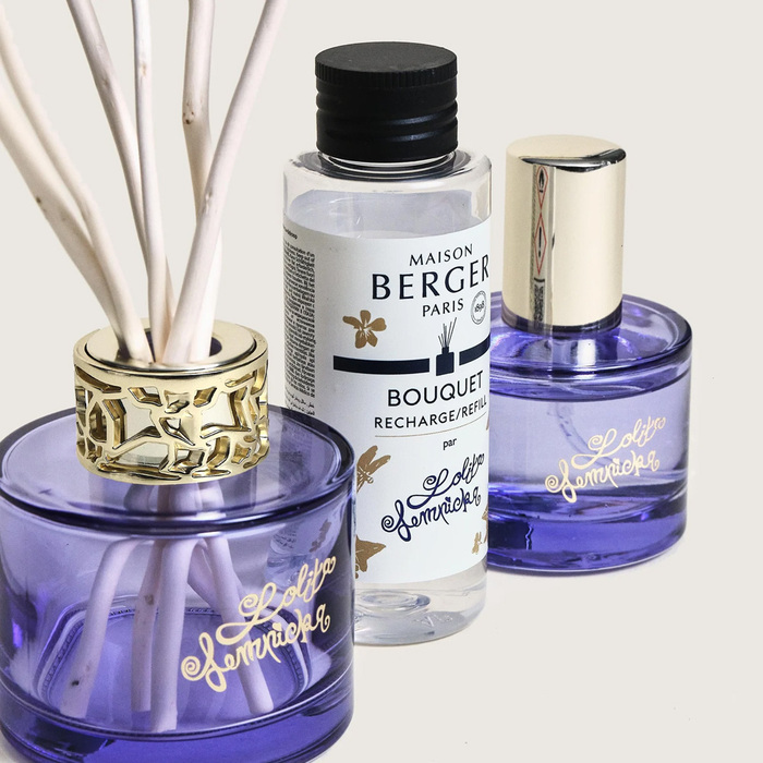 Набір Maison Berger Paris: дифузор LOLITA LEMPICKA блакитний, 100 мл + Наповнювач з ароматом LOLITA LEMPICKA, 90 мл та спрей з ароматом LOLITA LEMPICKA, 50 мл