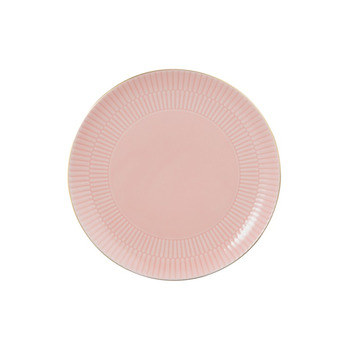 Тарілка для сніданку 22,5 см, рожева із золотистим обідком Amina Rose Goldrand Seltmann Weiden