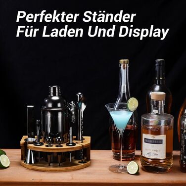 Набір для коктейлів 12 предметів чорний Lebarstor