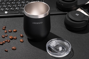 ARDESTO Термокухоль Compact Mug 350 мл, чорний, нержавіюча сталь