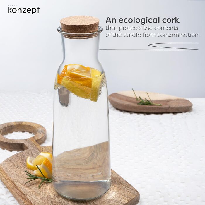 Набір графинів для води з кришками 3 шт 1 л KONZEPT