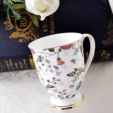 Набір з 4 кавових чашок з квітковим візерунком 300 мл MIATTCLD