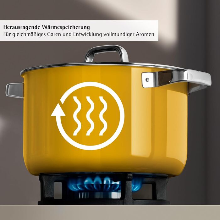 Сотейник 16 см со стеклянной крышкой, желтый Fusiontec Mineral Pro WMF