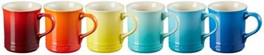 Набор из 6 больших чашек для капучино 400 мл, разноцветный Le Creuset