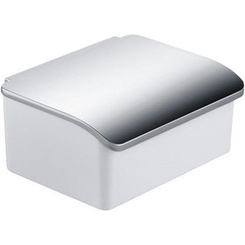 Коробка для вологого паперу Keuco Elegance, (порцеляновий контейнер білий, хромована кришка, настінна модель, сучасний дизайн) 11667013000