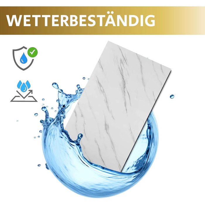 Стінові панелі AS Country Stone під мармур 60x120 см ПВХ-облицювання стіни з пластикових панелей для кухні, ванної кімнати тощо Панель кухонного фартуха (4 шт., колір Ice Berg Grey)