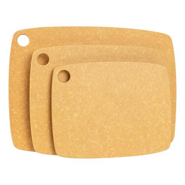 Набір обробних дощок BESTCOOK з деревного волокна, 3 шт., можна мити в посудомийній машині. Висока щільність, антипористі, без BPA, не туплять ножі. Ідеально підходять для нарізання мяса, овочів, сиру та хліба (дерево, SML)