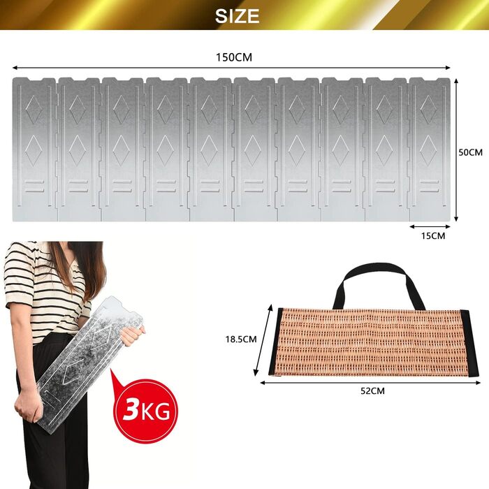 Ветрозащитный экран для кемпинговой плиты 150 х 50 см Sexyhot