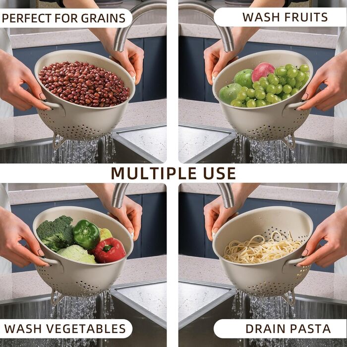 Металеве сито для пасти з подвійними ручками beifeier