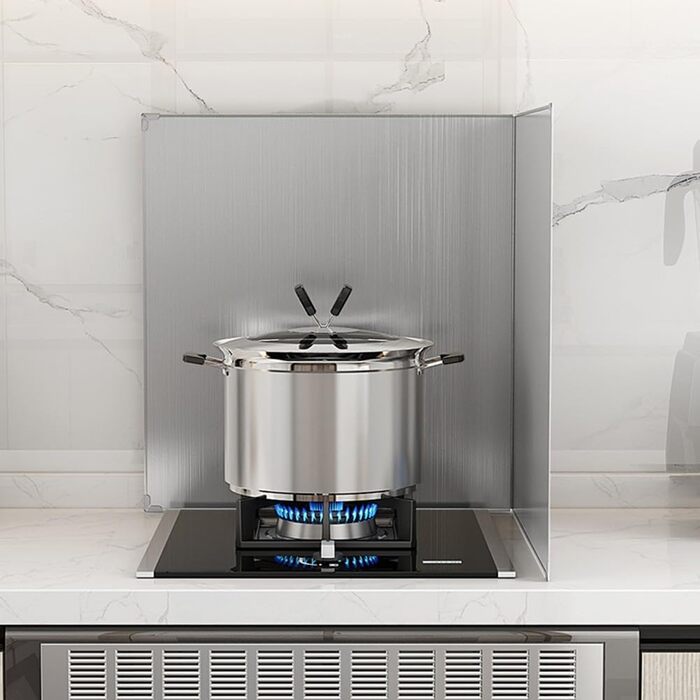 Скляний кухонний фартух бризкозахисний екран 40 х 40 см Feegow