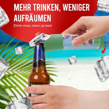 Відкривачка для пляшок з контейнером для кришечок зелена wortek