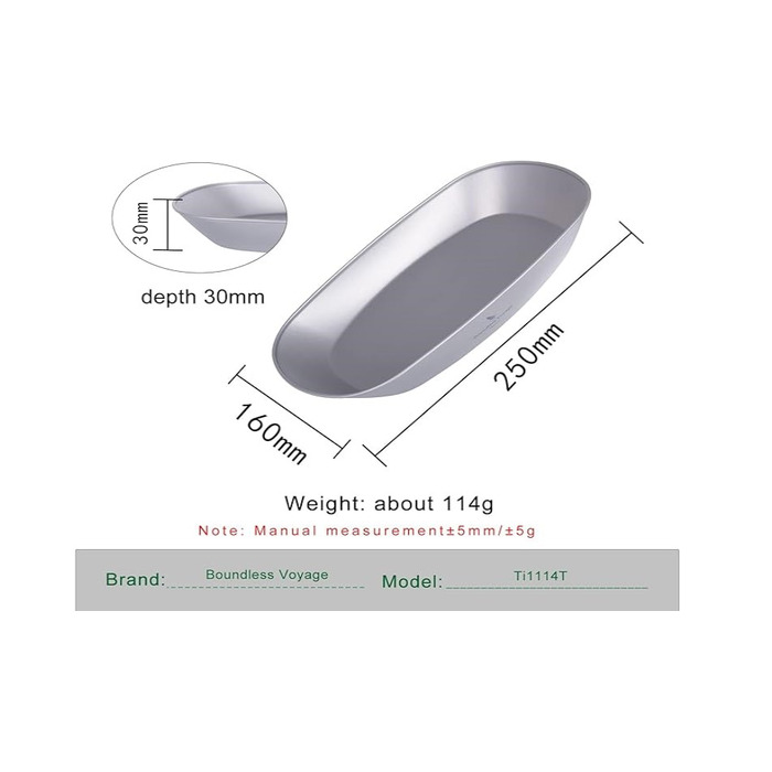 Титановая сковорода для кемпинга Boundless Voyage