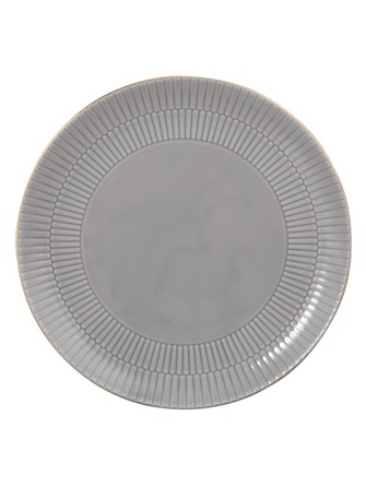 Обідня тарілка 27,5 см, сіра із золотистим обідком Amina Silbergrau Goldrand Seltmann Weiden