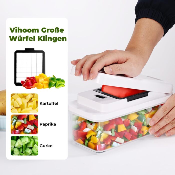 Овощерезка с 2 сменными лезвиями Vihoom