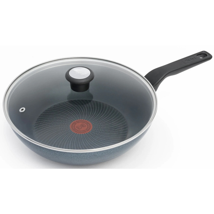 Tefal Сковорода ВОК з кришкою Generous Cook, 28см, алюміній, бакеліт, скло, чорний