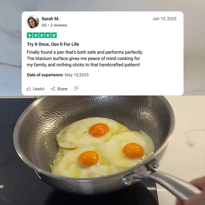 Нова сковорода Tovara Titanium Pro, титанова сковорода з кришкою, антипригарна сковорода, титанова сковорода 28 см для приготування їжі, ідеально підходить для будь-якої плити (з кришкою, 28 см) з кришкою 28 см, 2026