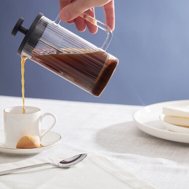 Заварочный чайник с поршнем Fissman 350 мл стеклянная колба (9155)