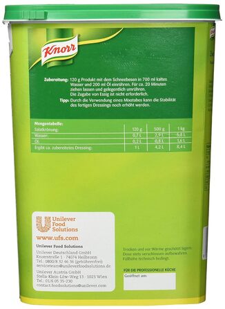Заправка для салату Knorr Art (Легко готується, універсальна заправка для салату) 1 упаковка (1 x 1 кг) (Цибуля, 1 кг (1 упаковка))