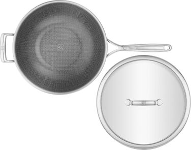 Сковорода вок 26 см с антипригарным покрытием в форме сот со стеклянной крышкой Peak Zwilling