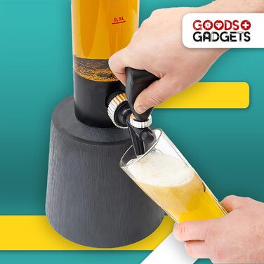 Система розливу пива та колона для напоїв 3,5 л з охолодженням Преміальний диспенсер для напоїв та пивна колона для вечірок Колона для напоїв, кран для розливу та пивна вежа Ідеальний гаджет для пива та диспенсер для Aperol 1 x колона 3,5 л