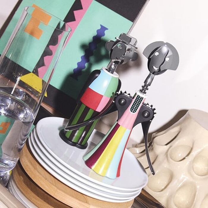 Штопор хромированный, разноцветный Alessi