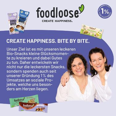 Батончики горіхіві 24 х 35 г,  6 різних смаків Foodloose