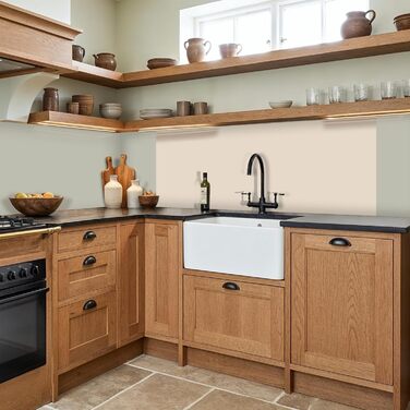 Кухонний фартух 60x250 см, самоклеючий фартух, кухонний фартух, кухонний фасад, самоклеючі кухонні фартухи - Осінь (Бежевий - Однотонний, 80 x 200 см)