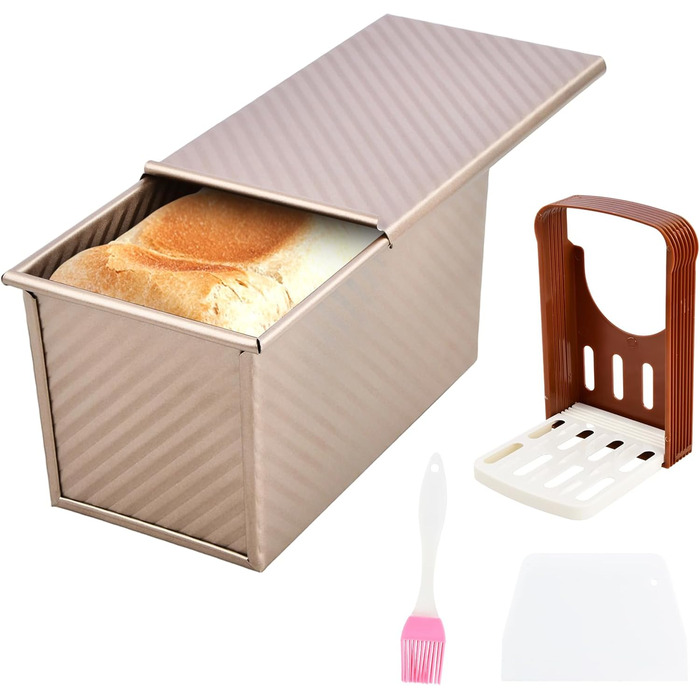 Форма для випікання тостів з кришкою 19,2x10,2x11,5 см рожеве золото PTJJXA