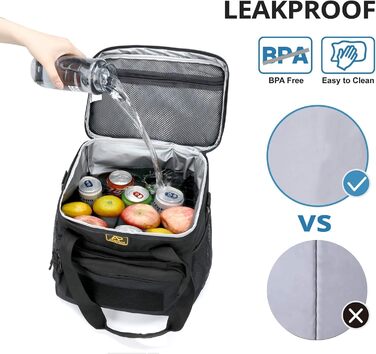 Тактична ланч-сумка для чоловіків 12,3 л чорна Bunnychic