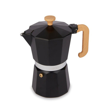 Кофеварка гейзерна Kitchen Craft LA CAFETIERE, черная, алюминий, 290 мл