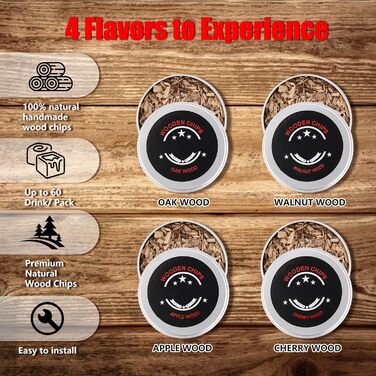 Набор для копчения коктейлей 4 вкуса DANIAU